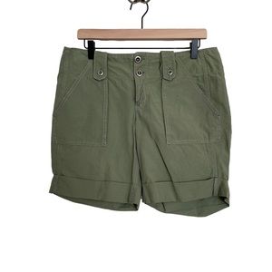 Free People Green Cargo Shorts Sz 10